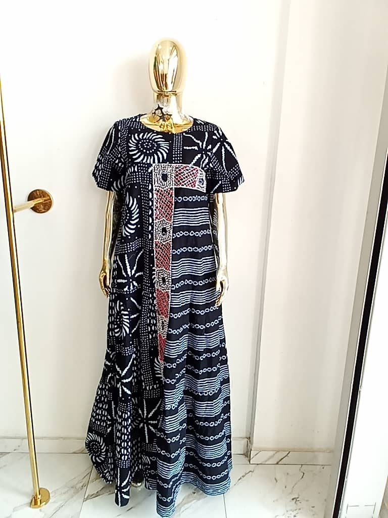 Ankara gypsy long gown with center Emb